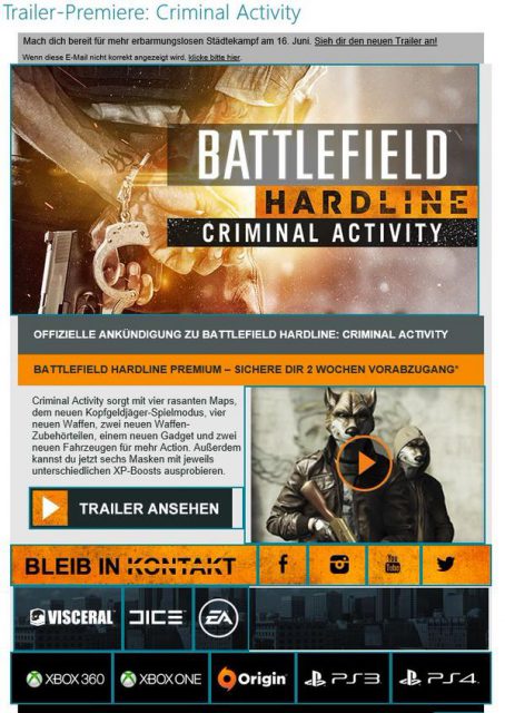 Battlefield Hardline-Criminal Activity-Releasedate