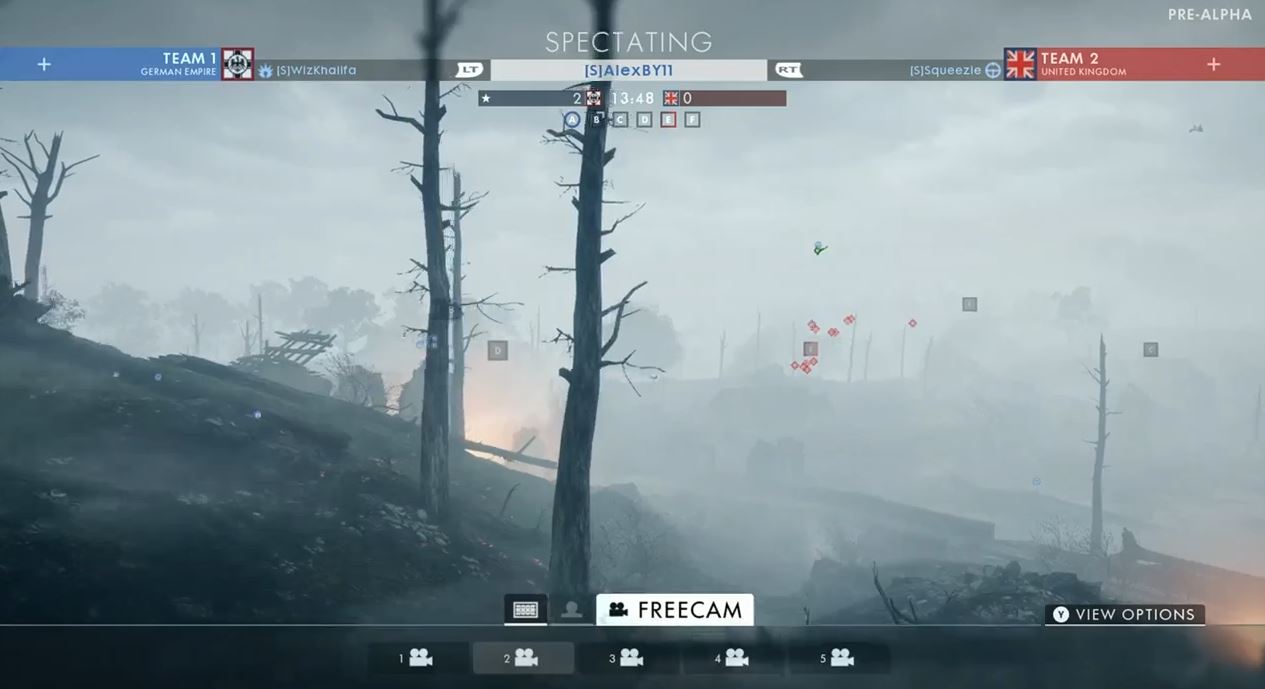Battlefield 1 bei Nebel im Zuschauermodus
